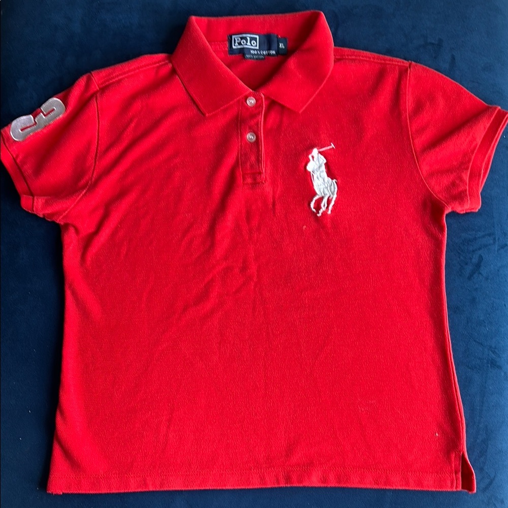 Polo by Ralph Lauren Red and White Polo Shirt